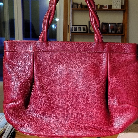 Furla Red Leather Tote - Picture 2 of 6